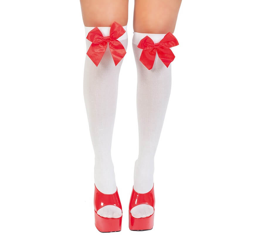 Translation missing: de.Medias blancas con lazo rojo