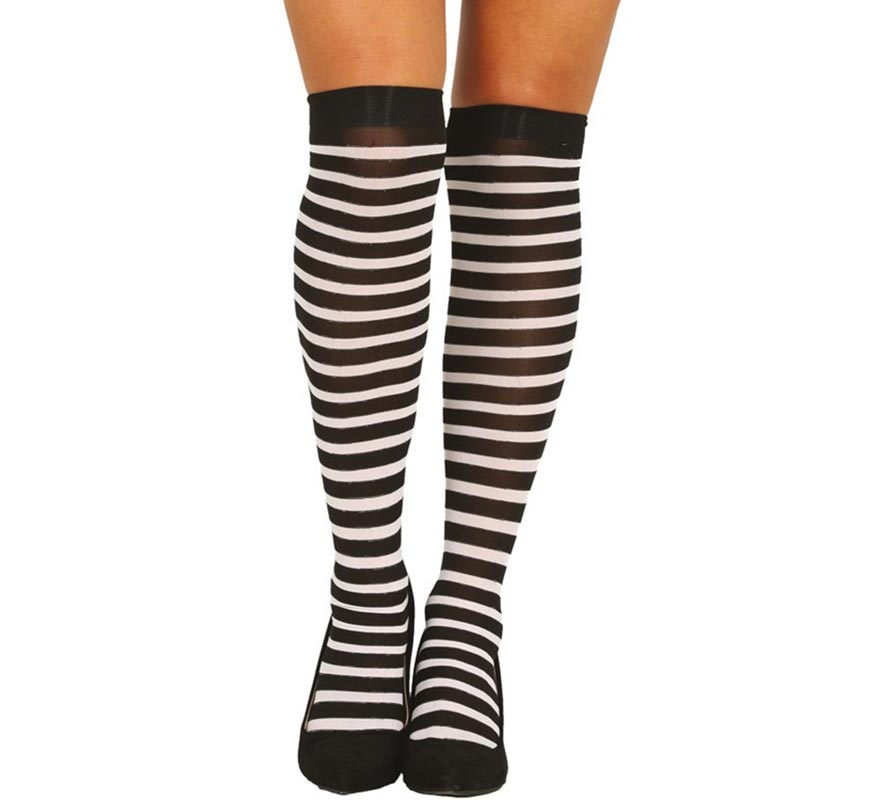 Translation missing: de.Medias Negras con Rayas Blancas