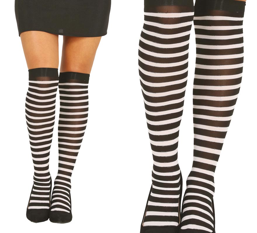 Translation missing: de.Medias Negras con Rayas Blancas