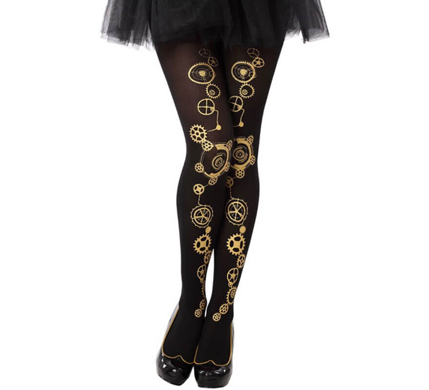 Translation missing: de.Medias Negras Steampunk con Engranajes