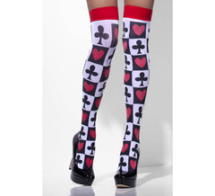 Blickdichte Strumpfhose mit Klee und Herzen