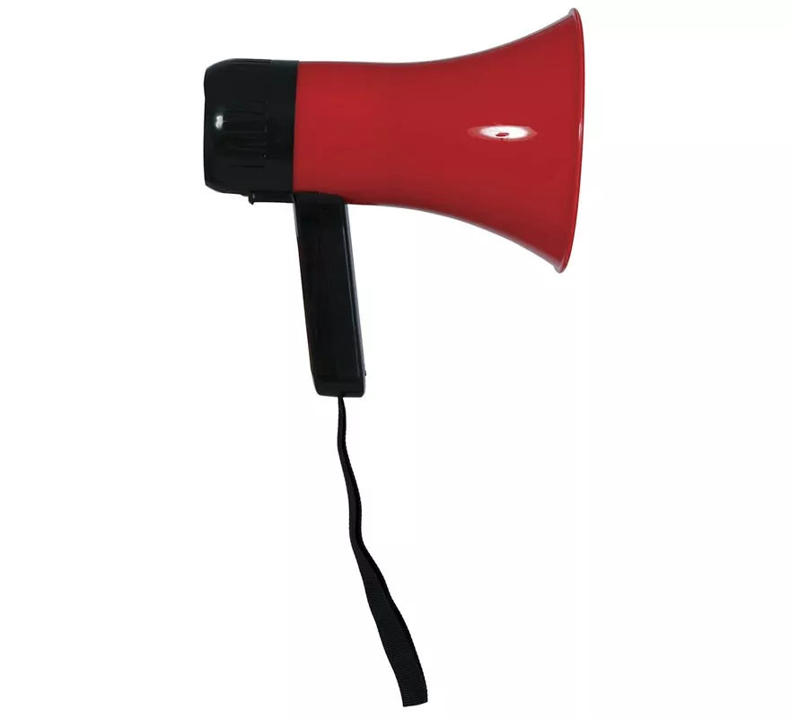 Megáfono Multifunción rojo de 20 cm