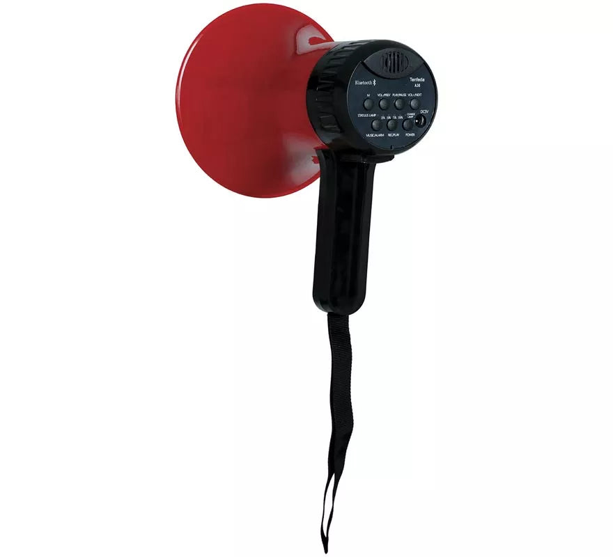 Megáfono Multifunción rojo de 20 cm