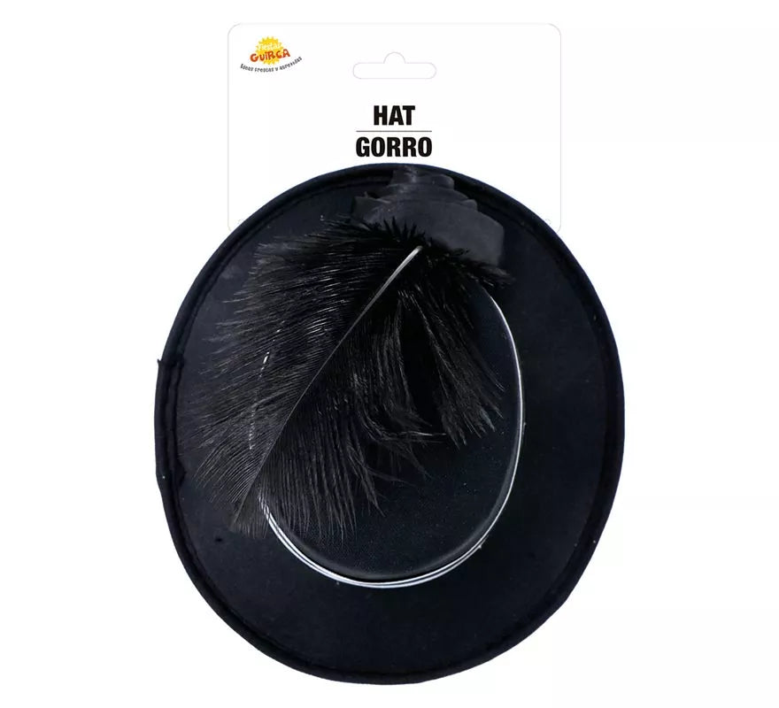 Translation missing: de.Mini Chistera Negra con Plumas