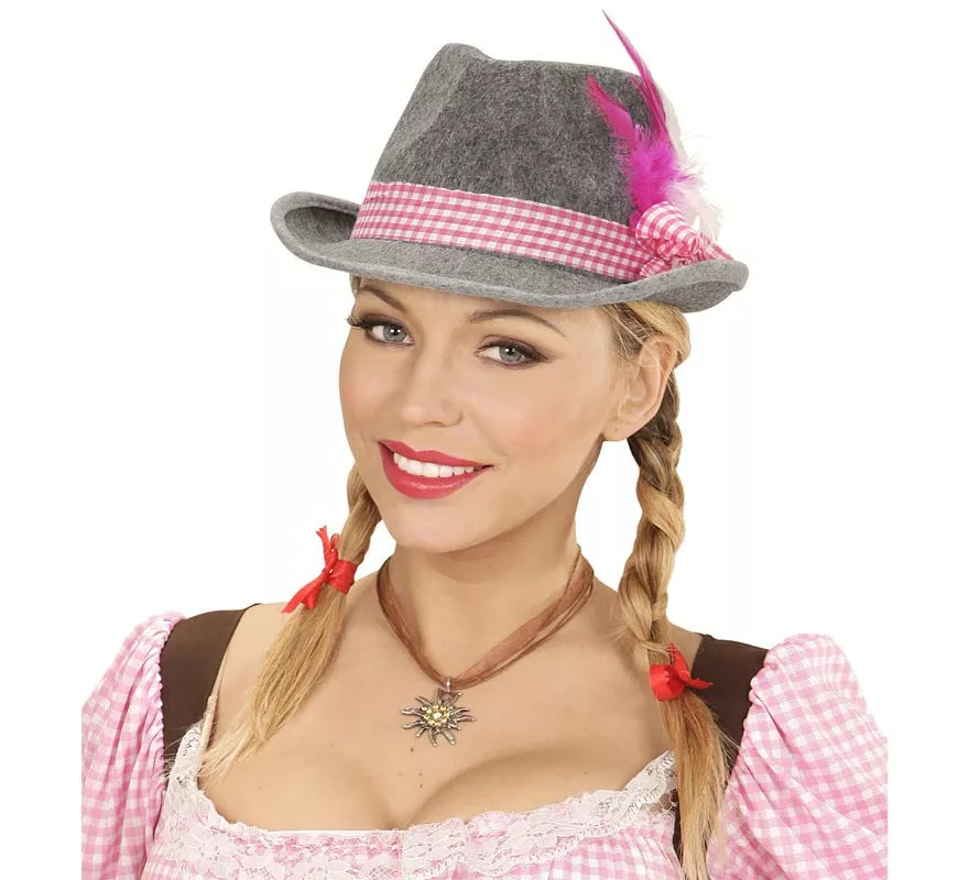 Sombrero Bávaro o Tirolés Oktoberfest con Plumas