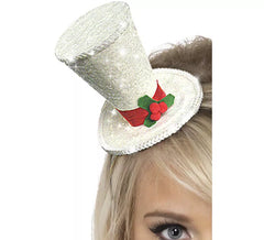 Silberner Mini Hut für Weihnachten