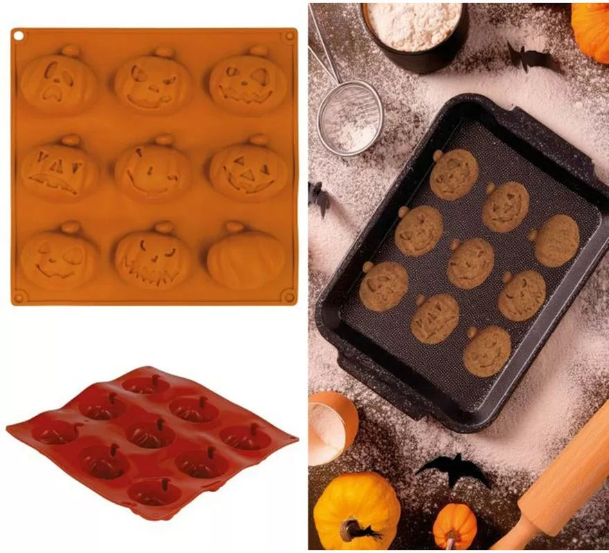 Molde 9 Calabazas Silicona de 24x25 cm