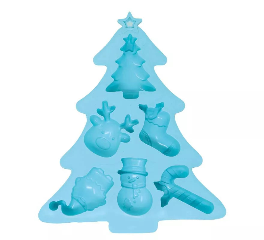 Translation missing: de.Molde Árbol Navideño para 6 Galletas de silicona de 20x23 cm