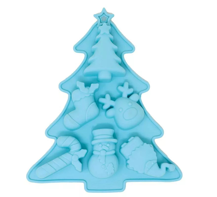 Translation missing: de.Molde Árbol Navideño para 6 Galletas de silicona de 20x23 cm