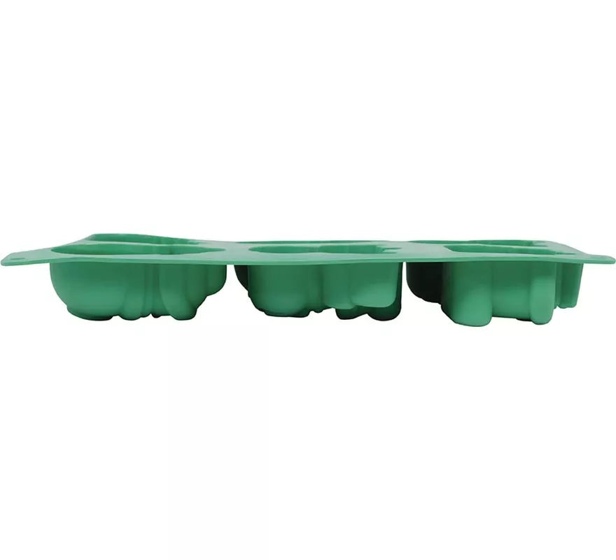 Translation missing: de.Molde de Silicona verde para 6 Galletas de Navideñas de 17x29 cm