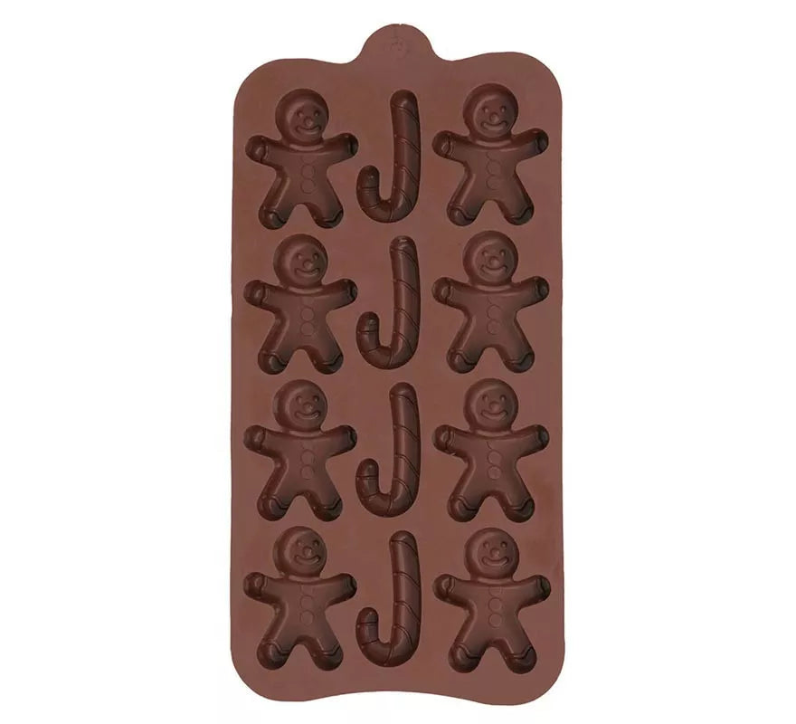 Molde Rectangular para 12 Galletas de silicona de 10x20 cm