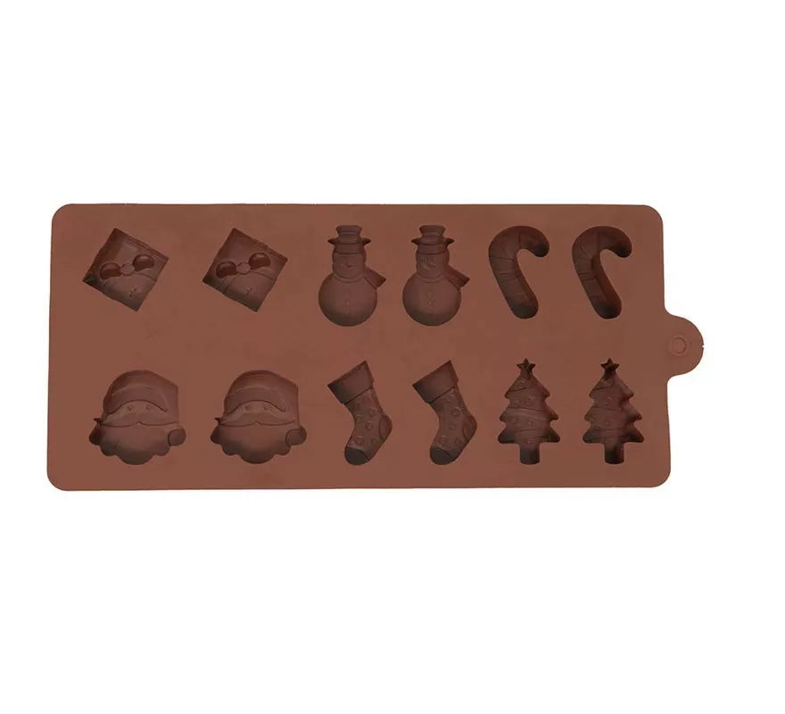 Translation missing: de.Molde Rectangular para 12 Galletas Navideñas de silicona de 10x20 cm
