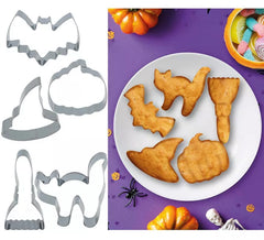 Metallformen für 5 Halloween-Kekse