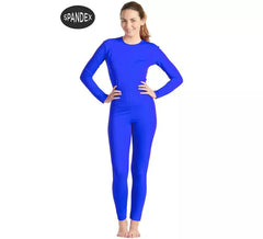 Blauer Spandexoverall für Damen