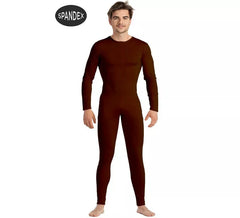 Brauner Spandexoverall für Herren