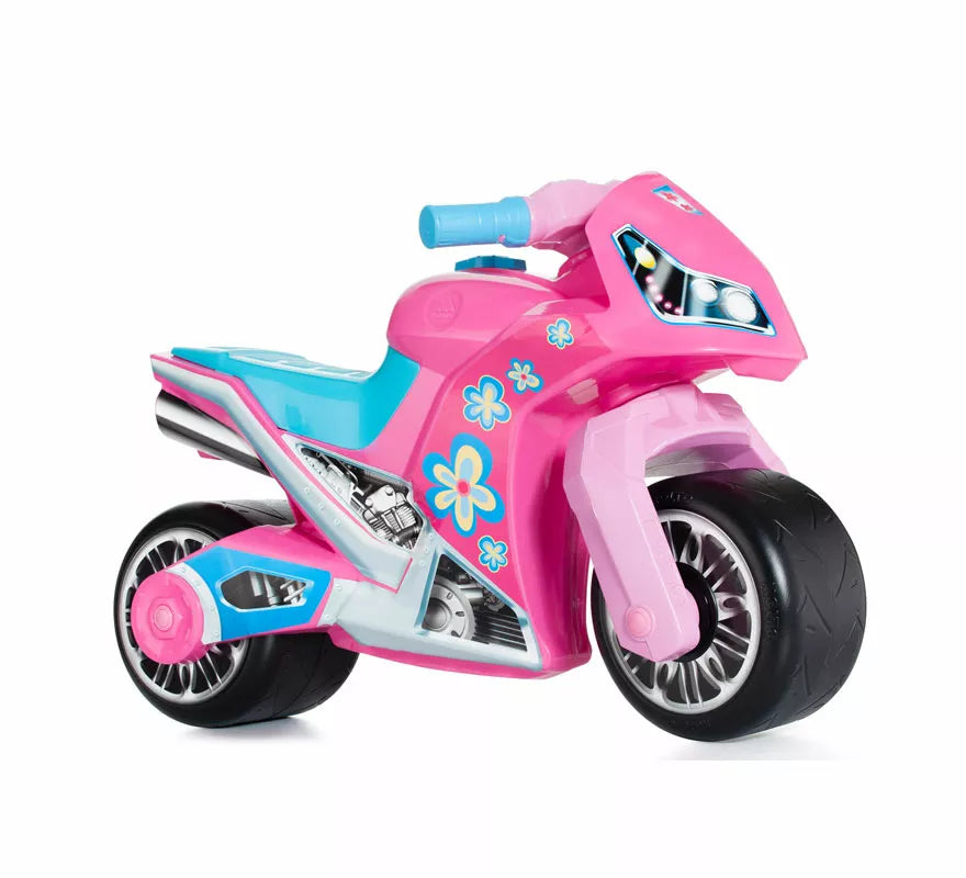 Moto Correpasillos rosa para niña
