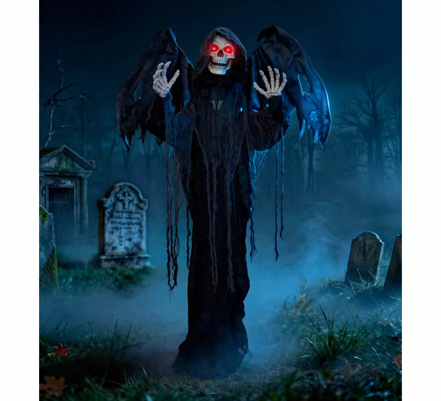 Translation missing: de.Muerte Ángel negro con Luz, Sonido y Movimiento de 120x18x170 cm