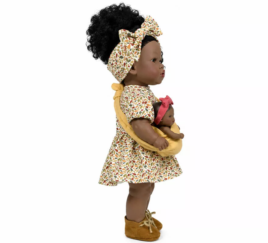 Translation missing: de.Muñeca Alika con Bebé y Vestido Botánico de 40 cm