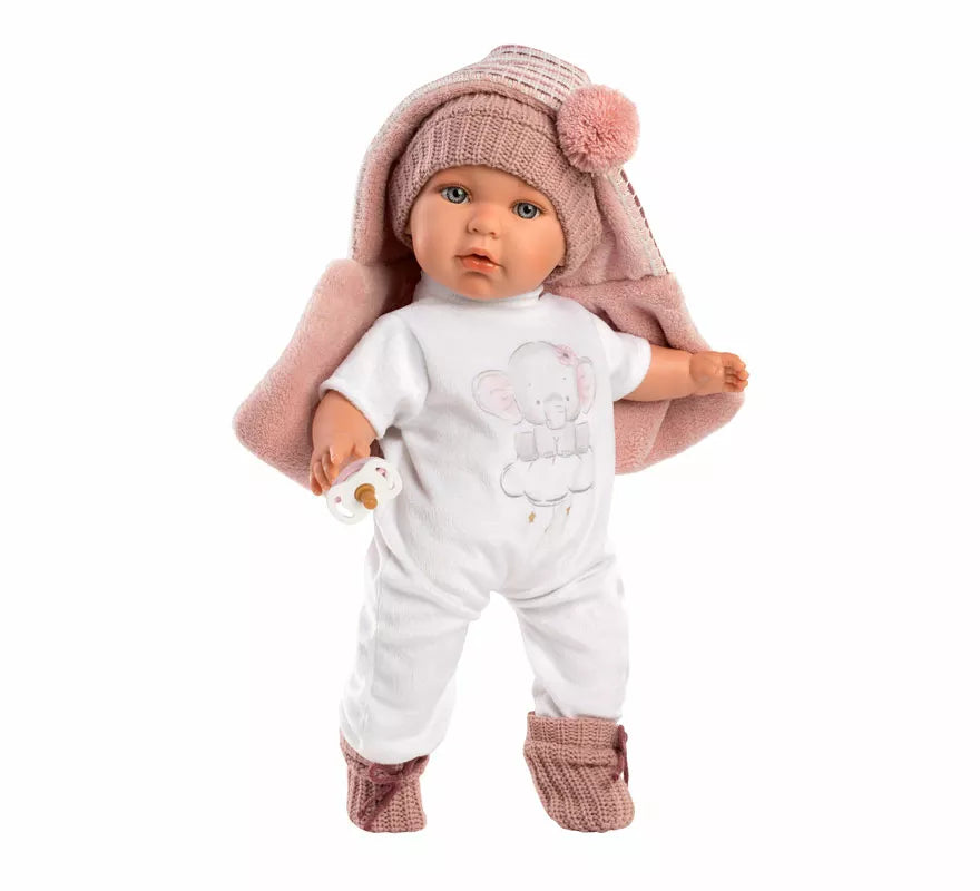 Translation missing: de.Muñeca Baby Julia Llorona de 42 cm con Conjunto de Punto