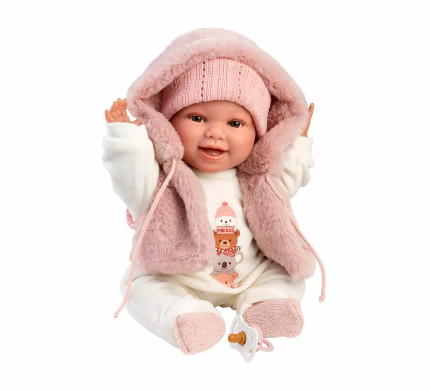 Translation missing: de.Muñeca Chloe Sonrisas de 38 cm con Chaleco y Gorro