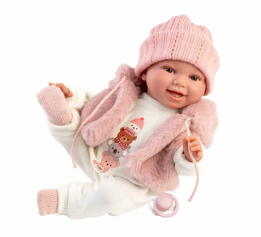 Translation missing: de.Muñeca Chloe Sonrisas de 38 cm con Chaleco y Gorro