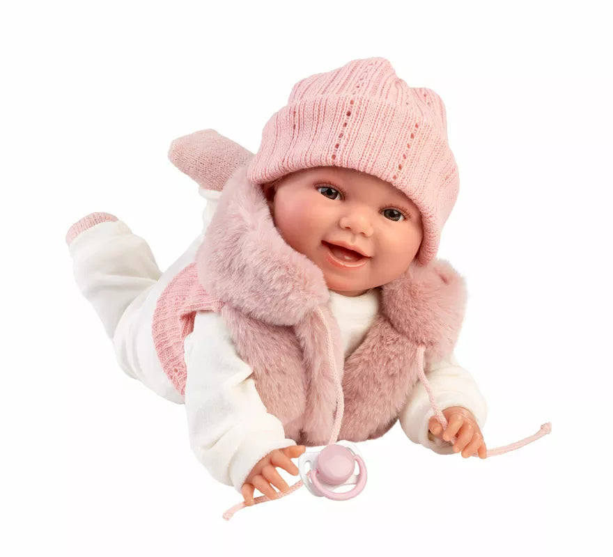 Translation missing: de.Muñeca Chloe Sonrisas de 38 cm con Chaleco y Gorro