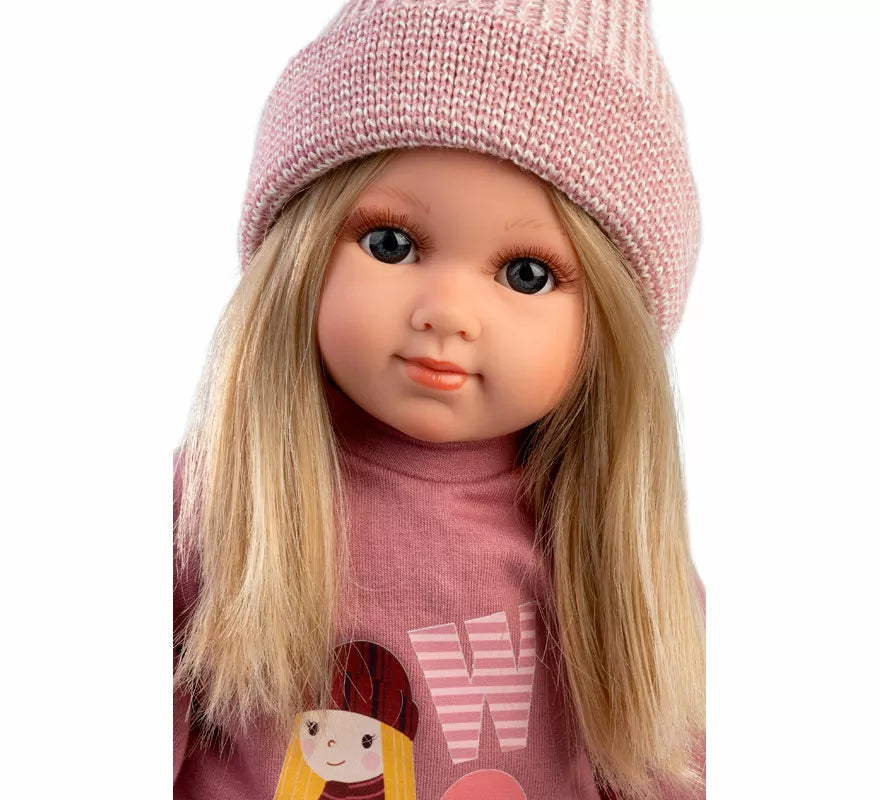 Translation missing: de.Muñeca Elena de 35 cm con Vestido y Gorro de Punto
