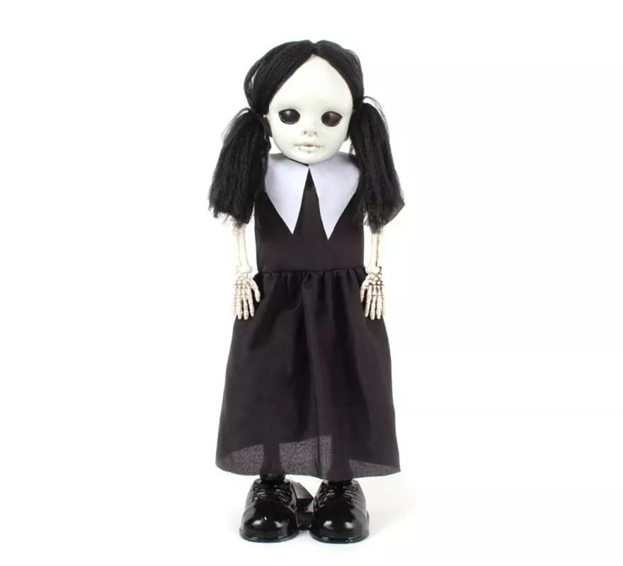 Translation missing: de.Muñeca Gótica con coletas decorativa de 52 cm