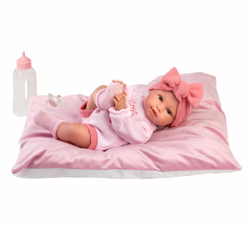Translation missing: de.Muñeca Olivia Llorona de 38 cm con Cojín, Biberón y Chupete
