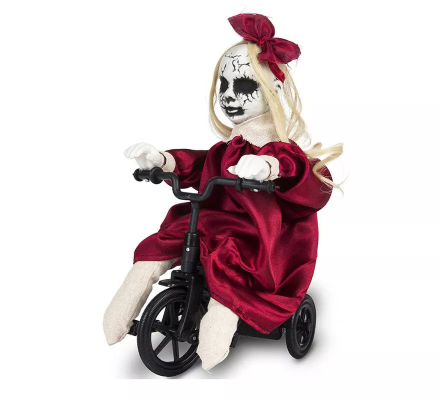Translation missing: de.Muñeca Poseída en Triciclo con Sonido y Movimiento de 37x15x22 cm