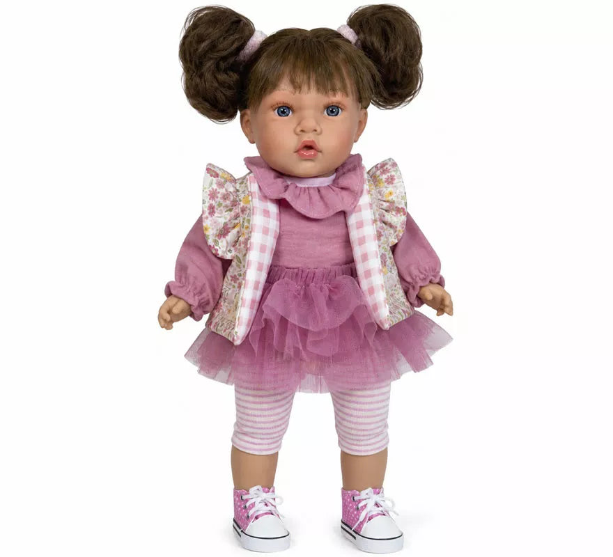 Translation missing: de.Muñeca Susette Floral rosa con Falda de Tul de 45 cm