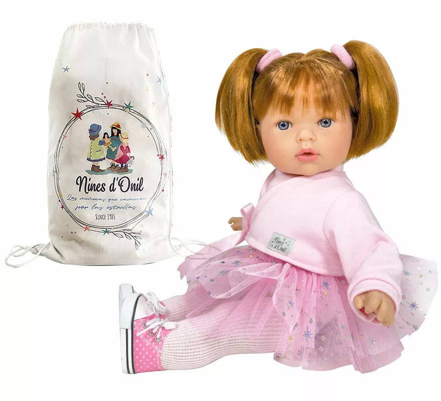 Translation missing: de.Muñeca Tita Star Pelirroja Bailarina rosa de 45 cm