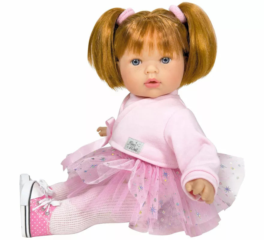 Translation missing: de.Muñeca Tita Star Pelirroja Bailarina rosa de 45 cm
