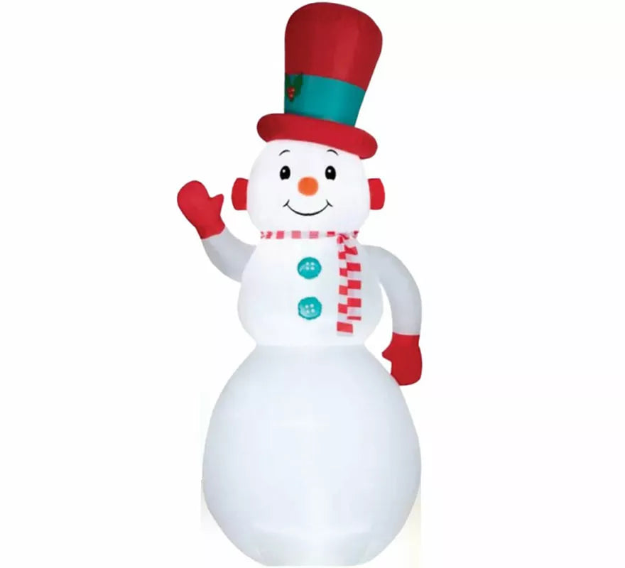 Translation missing: de.Muñeco de Nieve Sonriente Hinchable con LED de 302 cm