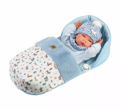 40 cm große Nico-Neugeborenenpuppe mit Beutel