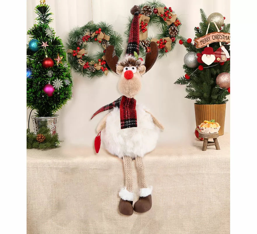 Translation missing: de.Muñeco Oveja Navidad con Corazón Sentado de 27 cm