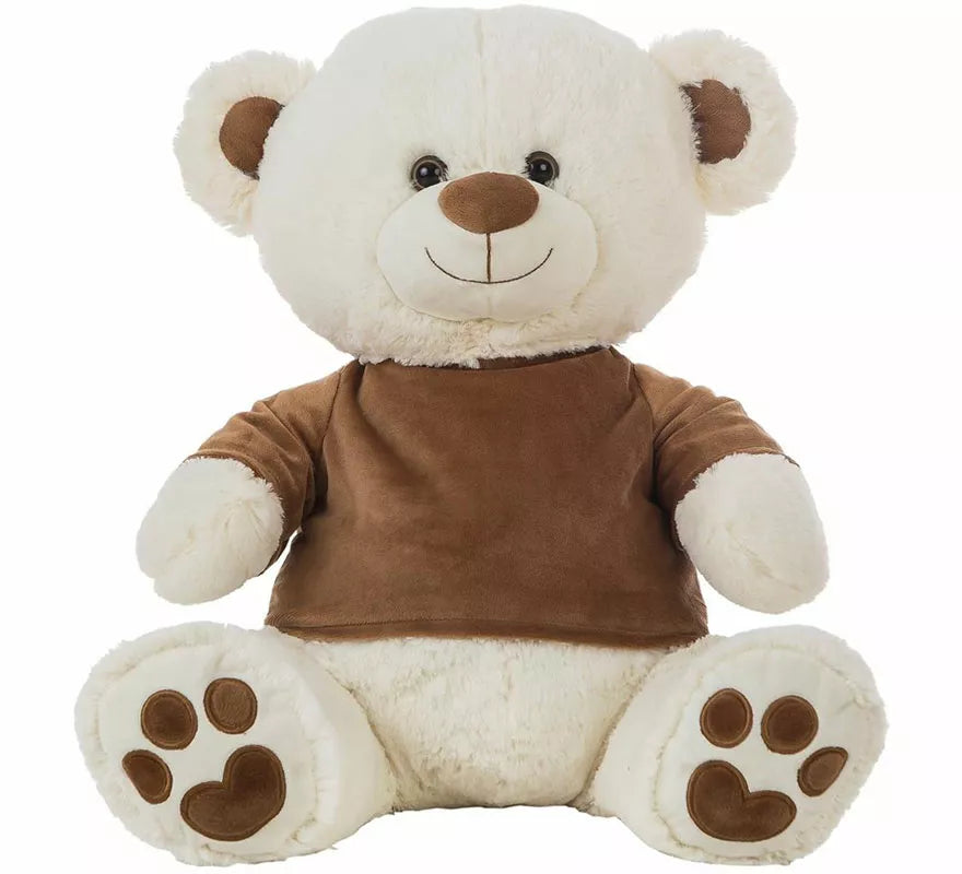 Translation missing: de.Oso de Peluche con Camiseta de Terciopelo marrón en varios tamaños