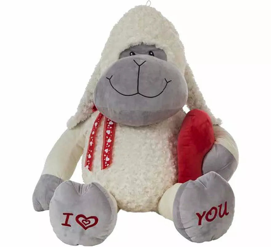 Translation missing: de.Oveja Amorosa de Peluche con corazón de 38 cm