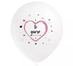 Pack 8 weiße I Love You Ballons 95 cm Umfang