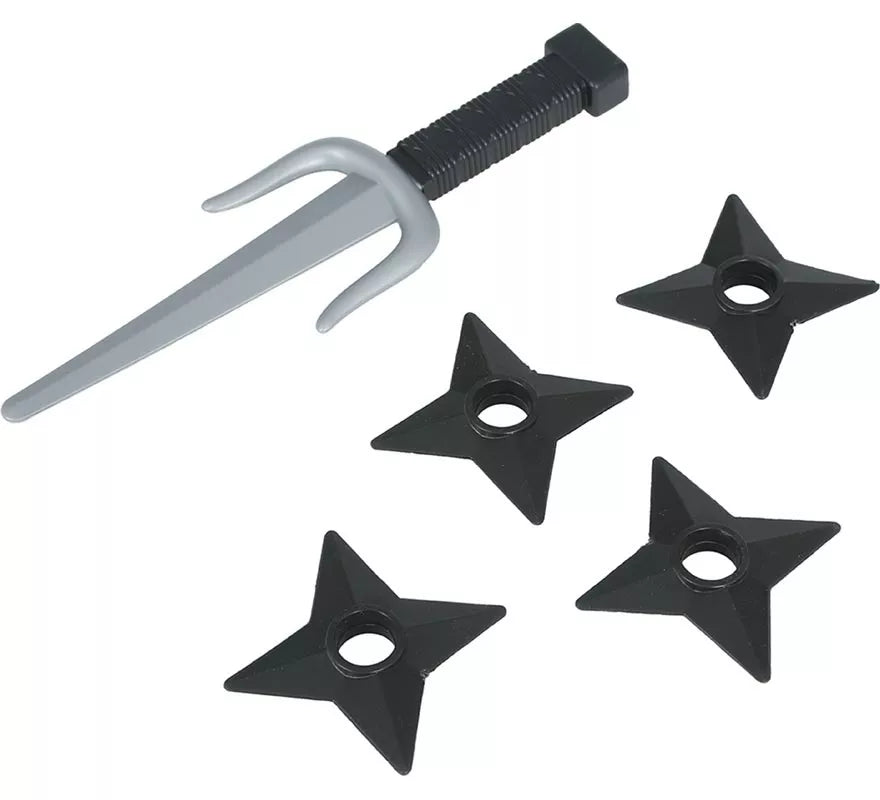 Translation missing: de.Pack Daga y Estrellas Ninja de Plástico de Juguete