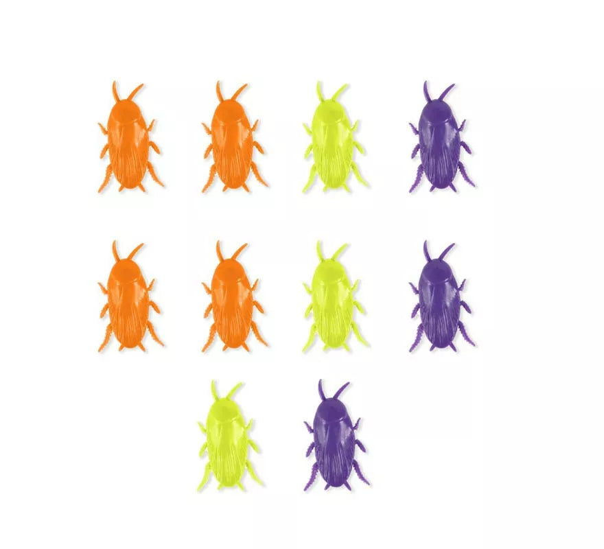 Translation missing: de.Pack de 10 Cucarachas tricolor decorativas