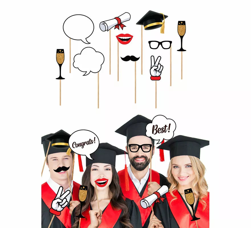 Translation missing: de.Pack de 10 Figuras para Photocall de Graduados