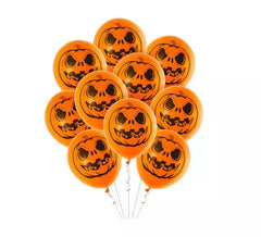 Packung mit 10 30 cm großen dunklen Kürbisballons