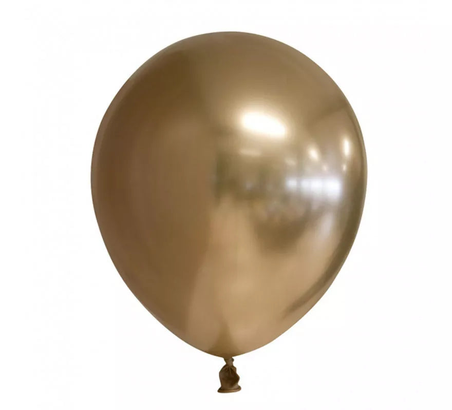 Translation missing: de.Pack de 10 Globos Cromados Redondo Color Oro de 30 cm