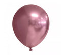 Pack de 10 Globos Cromados Redondo Color Rosa de 30 cm