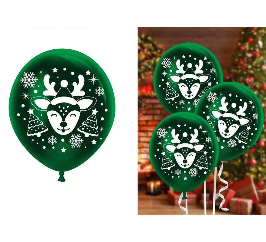Translation missing: de.Pack de 10 Globos de Reno verdes de Látex