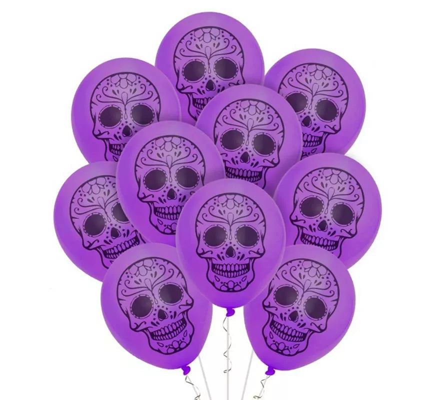 Translation missing: de.Pack de 10 Globos Día de los Muertos de 30 cm