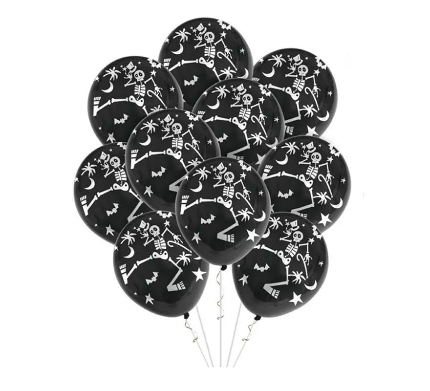 Translation missing: de.Pack de 10 Globos Esqueleto de 30 cm