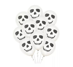Packung mit 10 Happy Ghost-Ballons von 30 cm