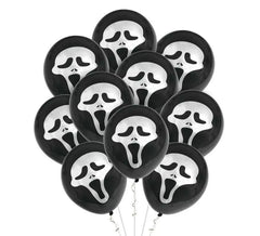 Packung mit 10 Scream Ghost Luftballons von 30 cm